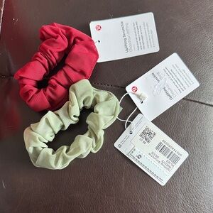 lululemon athletica Red and Green Scrunchies